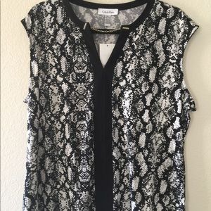 NWT Calvin Klein Black & White Shirt